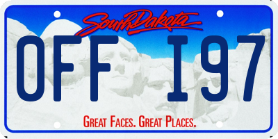 SD license plate 0FFI97