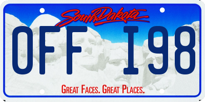 SD license plate 0FFI98