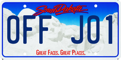 SD license plate 0FFJ01