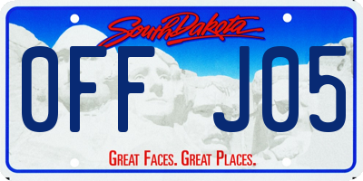 SD license plate 0FFJ05