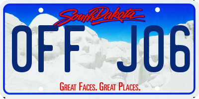 SD license plate 0FFJ06