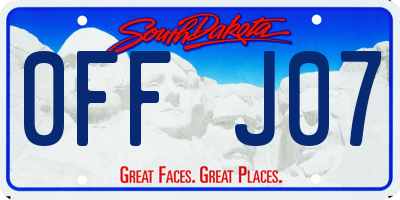 SD license plate 0FFJ07