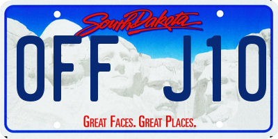 SD license plate 0FFJ10