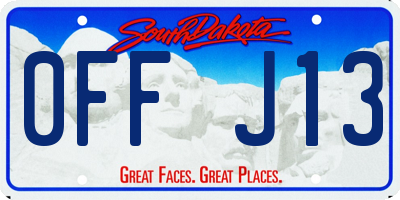 SD license plate 0FFJ13