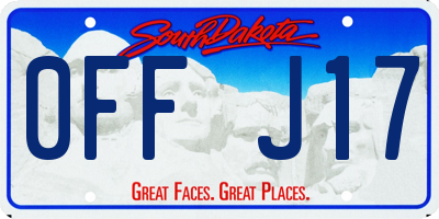 SD license plate 0FFJ17