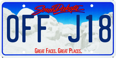 SD license plate 0FFJ18