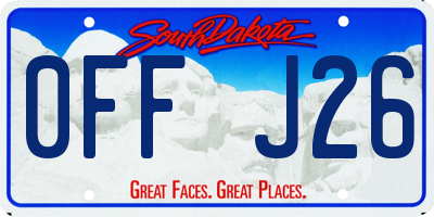 SD license plate 0FFJ26