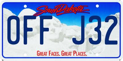 SD license plate 0FFJ32