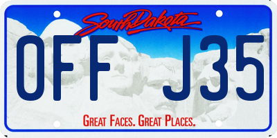 SD license plate 0FFJ35