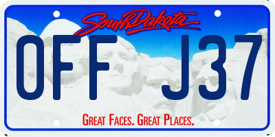 SD license plate 0FFJ37