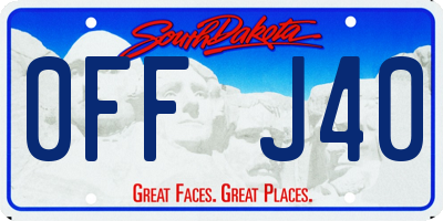SD license plate 0FFJ40