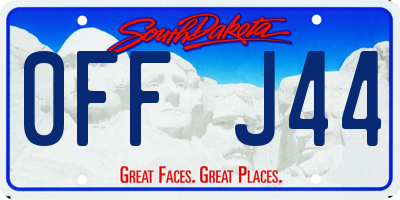 SD license plate 0FFJ44