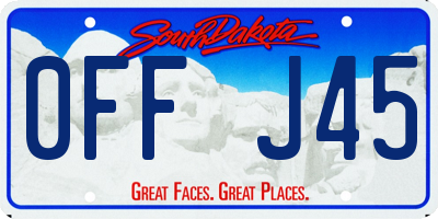 SD license plate 0FFJ45