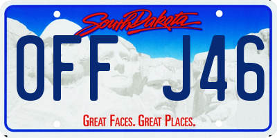 SD license plate 0FFJ46