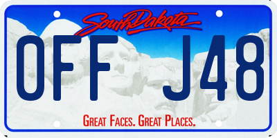 SD license plate 0FFJ48