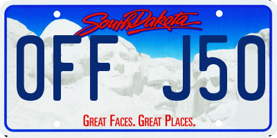 SD license plate 0FFJ50