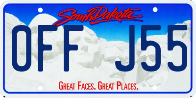 SD license plate 0FFJ55