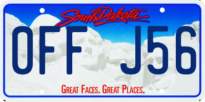 SD license plate 0FFJ56