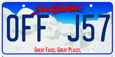 SD license plate 0FFJ57