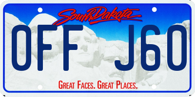 SD license plate 0FFJ60