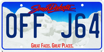 SD license plate 0FFJ64