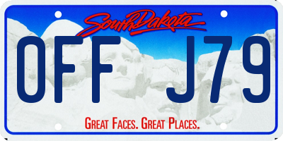 SD license plate 0FFJ79
