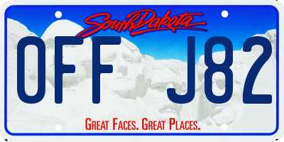 SD license plate 0FFJ82