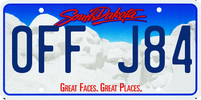 SD license plate 0FFJ84