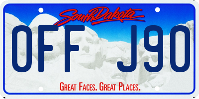SD license plate 0FFJ90