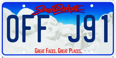 SD license plate 0FFJ91