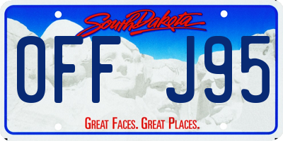 SD license plate 0FFJ95