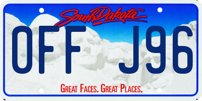 SD license plate 0FFJ96