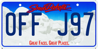 SD license plate 0FFJ97