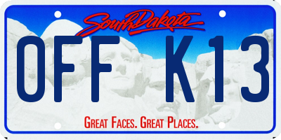 SD license plate 0FFK13