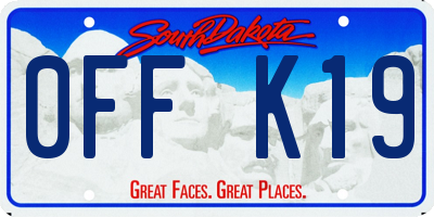 SD license plate 0FFK19
