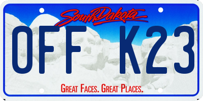 SD license plate 0FFK23