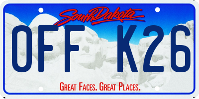 SD license plate 0FFK26