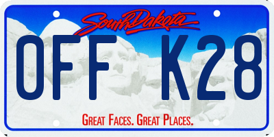 SD license plate 0FFK28