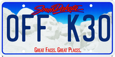 SD license plate 0FFK30