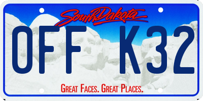 SD license plate 0FFK32