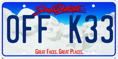 SD license plate 0FFK33