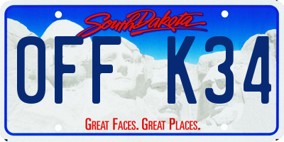 SD license plate 0FFK34