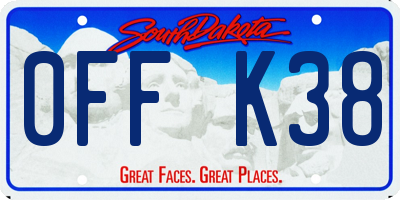 SD license plate 0FFK38
