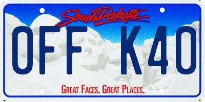 SD license plate 0FFK40