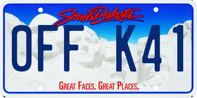 SD license plate 0FFK41