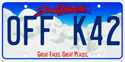 SD license plate 0FFK42