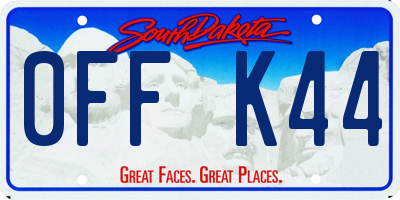 SD license plate 0FFK44