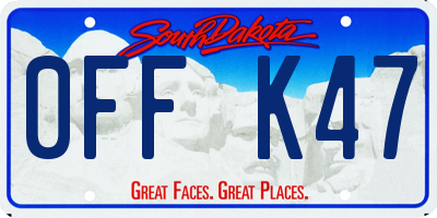 SD license plate 0FFK47