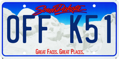 SD license plate 0FFK51
