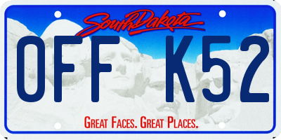 SD license plate 0FFK52